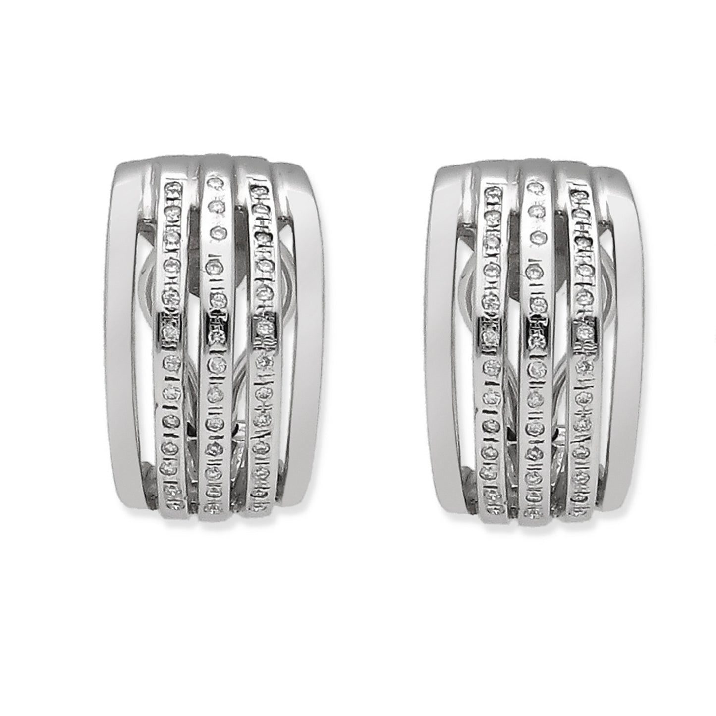 Pendientes Kostantina Oro Blanco 18k y Diamantes Naturales