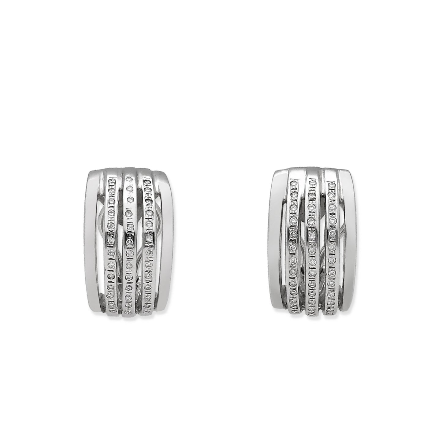 Pendientes Kostantina Oro Blanco 18k y Diamantes Naturales