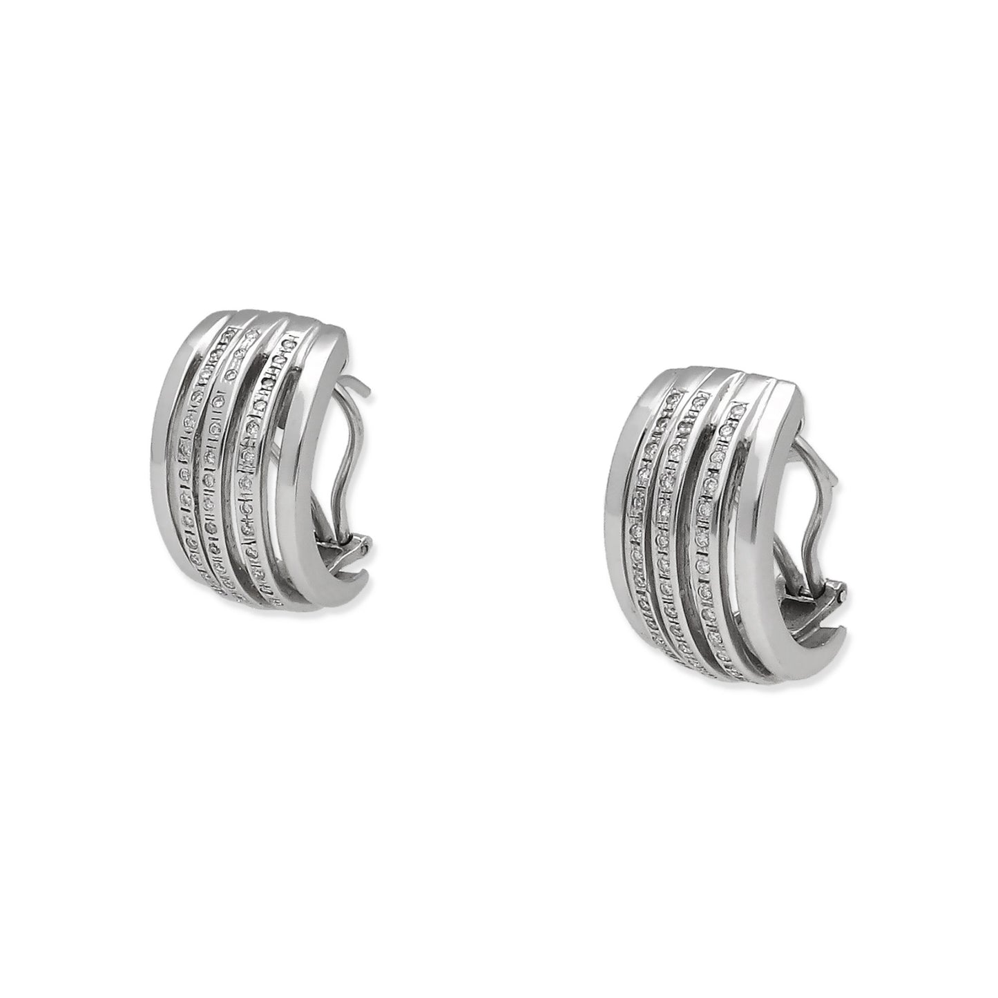 Pendientes Kostantina Oro Blanco 18k y Diamantes Naturales