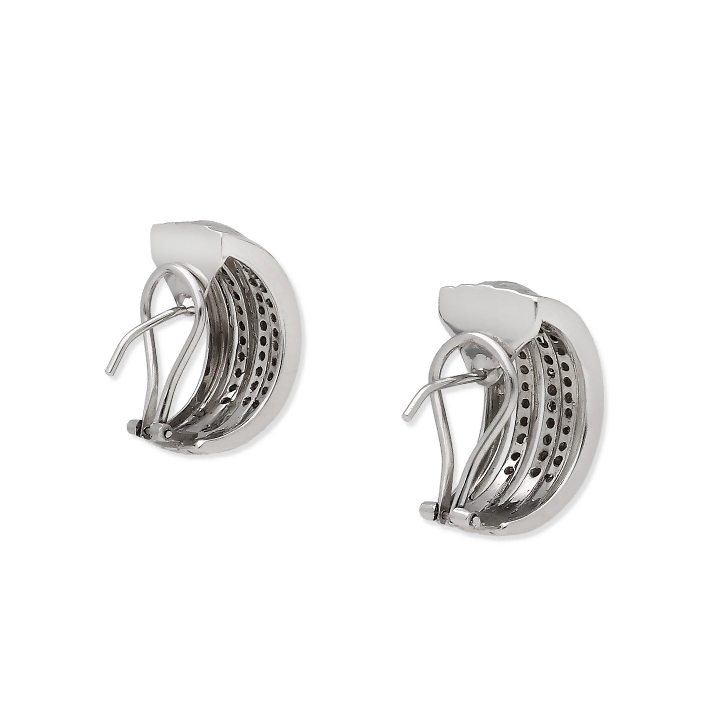 Pendientes Kostantina Oro Blanco 18k y Diamantes Naturales