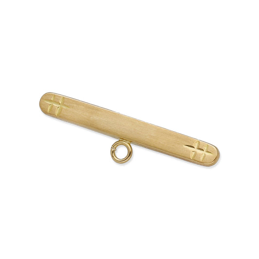 Imperdible Bebé de Barra Mate Redondeada en Oro Amarillo 18K