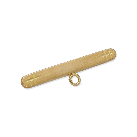 Imperdible Bebé de Barra Mate Redondeada en Oro Amarillo 18K