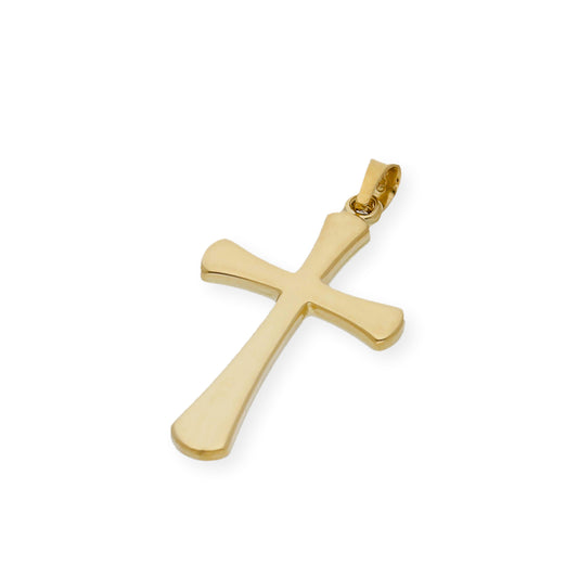 Colgante Cruz Moderna Grande Oro 18K
