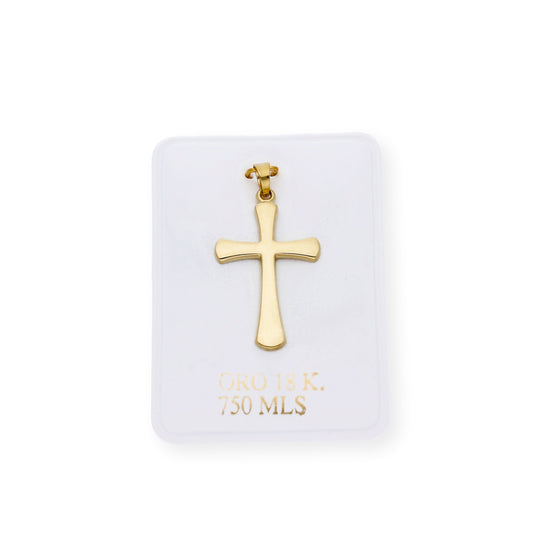 Colgante Cruz Moderna Grande Oro 18K