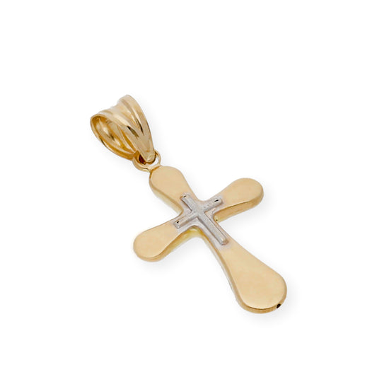 Colgante Cruces Bicolor en Oro 18K