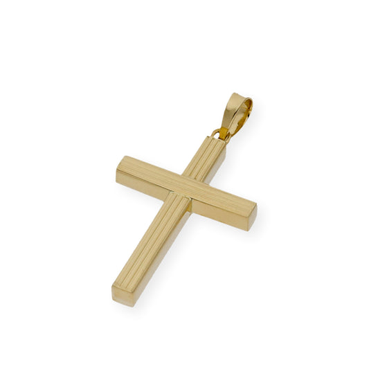 Colgante Cruz Labrada en Oro 18K