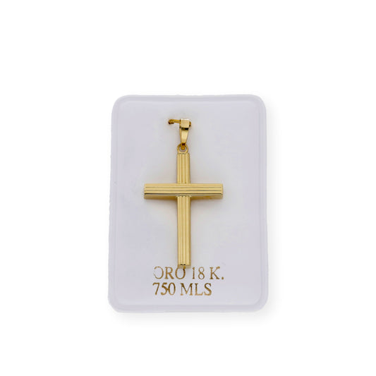 Colgante Cruz Labrada en Oro 18K