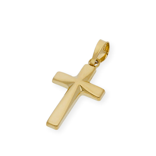 Colgante Cruz Lisa Moderna con Oro 18K