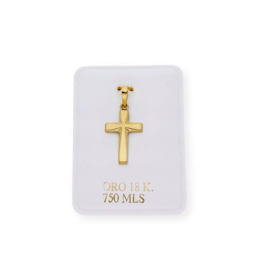 Colgante Cruz Lisa Moderna con Oro 18K