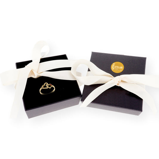 Anillo I LOVE MAMÁ en Oro 18k Diamante y Rubí