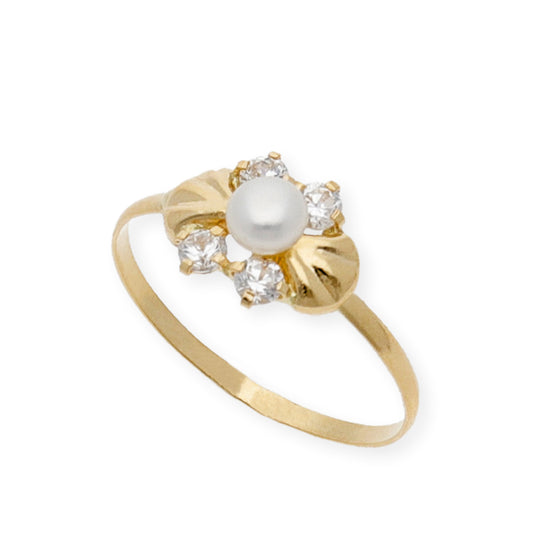 Conjunto Celestial de Pendientes y Sortija en Oro 18k y Circonitas