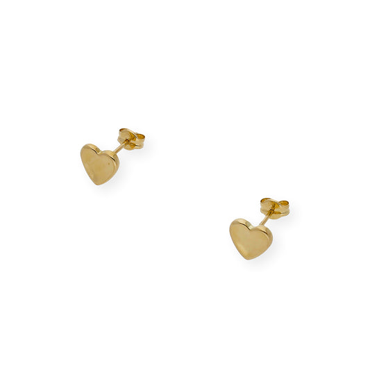 Pendientes con Diseño de Corazón en Oro 18k