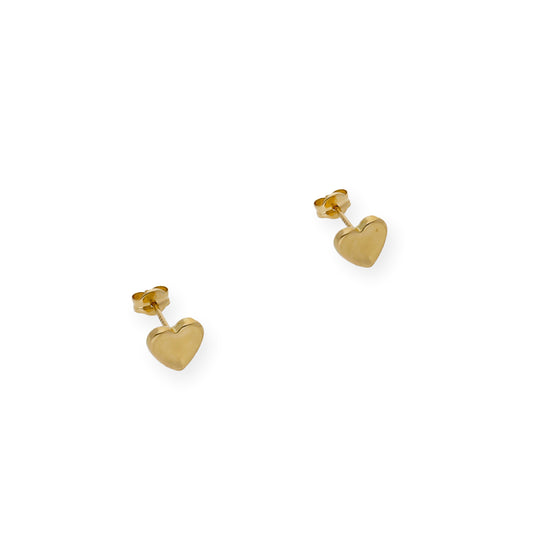 Pendientes con Diseño de Corazón en Oro 18k