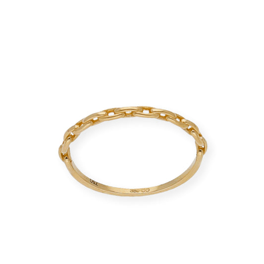 Anillo Mayo en Oro 18k con diseño cadena