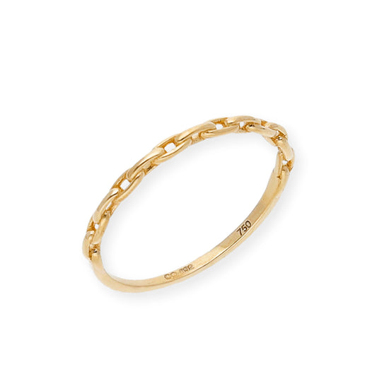 Anillo Mayo en Oro 18k con diseño cadena