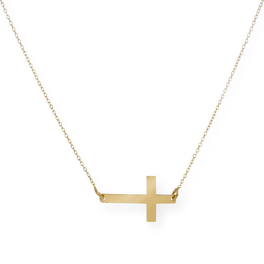 Colgante cruz invertida de oro 18k