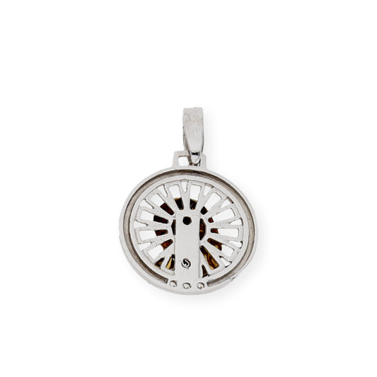 Medalla Virgen Niña Primera Comunión Bicolor de Oro 18K