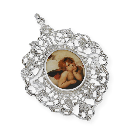 Medalla de cuna de plata de ley Ángel