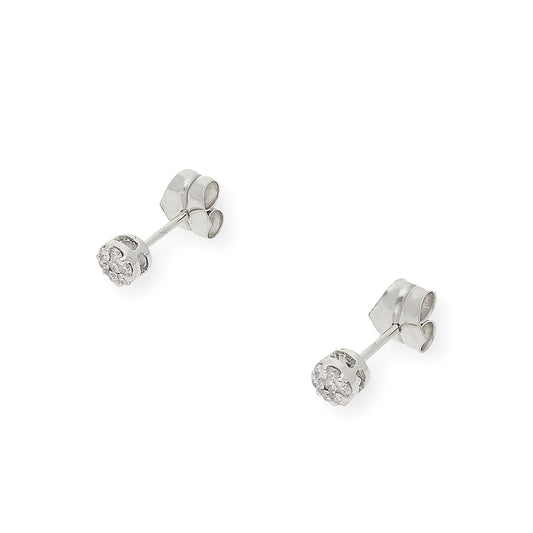Pendientes Pressure Setting con Diamantes y Oro Blanco 18k
