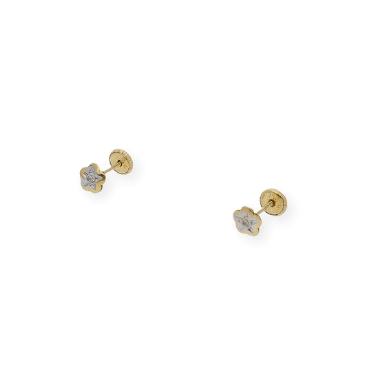 Pendientes estrella Diseño Minimalista en Oro 18k