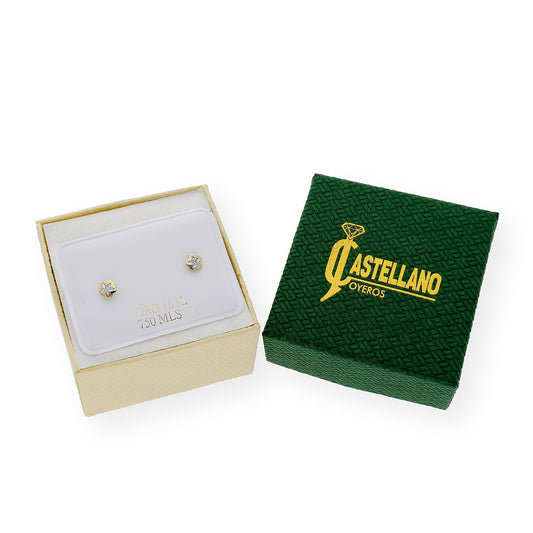 Pendientes estrella Diseño Minimalista en Oro 18k