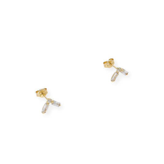 Pendientes Diseño Minimalista en Oro 18k