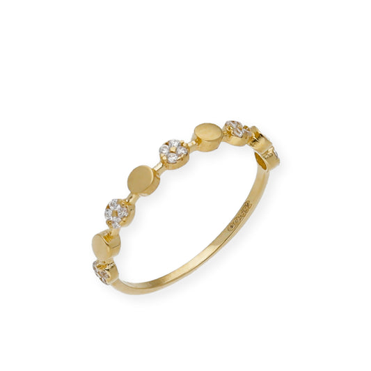 Anillo Bouquet en Oro de Ley 18k y Circonitas