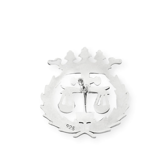 Pin Insignia Profesional de Derecho en Plata de Ley 925