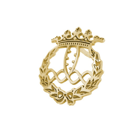 Pin Insignia Profesional de Bioquímica en Plata de Ley 925 Bañada en Oro de 18K