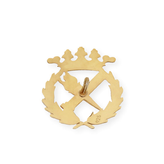 Pin Insignia Profesional de Filosofía en Plata de Ley 925 Bañada en Oro de 18K