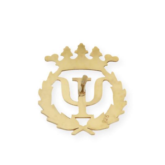 Pin Insignia Profesional de Psicología en Plata de Ley 925 Bañada en Oro de 18K
