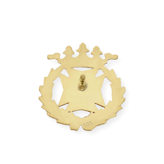 Pin Insignia Profesional de Enfermería en Plata de Ley 925 Bañada en Oro de 18K