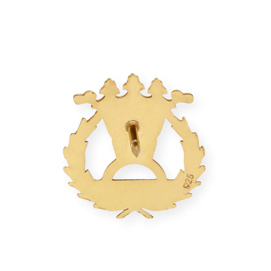 Pin Insignia Profesional de Economía en Plata de Ley 925 Bañada en Oro de 18K