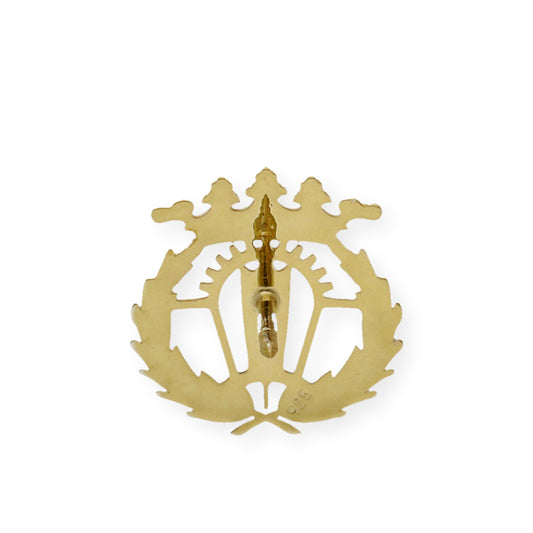 Pin Insignia Profesional de Empresariales en Plata de Ley 925 Bañada en Oro de 18K
