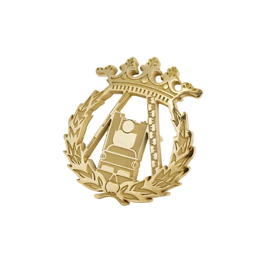 Pin Insignia Profesional de Topografía en Oro de Ley 18K