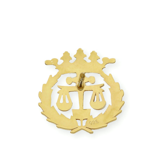 Pin Insignia Profesional de Derecho en Oro de Ley 18K