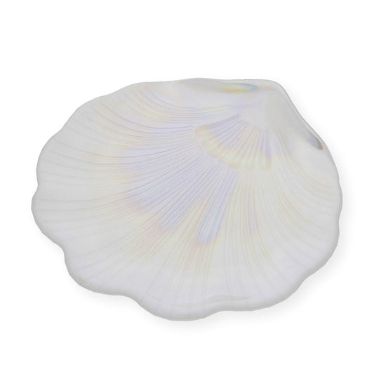 Concha de Bautismo Cristal Nacarado y Bilaminada Plata