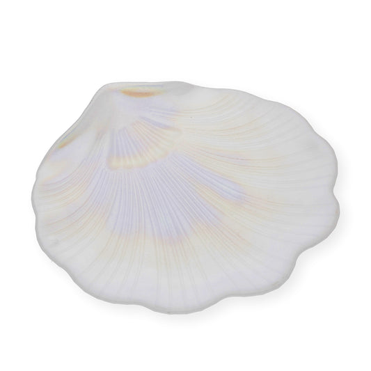 Concha de Bautismo Cristal Nacarado y Bilaminada Plata