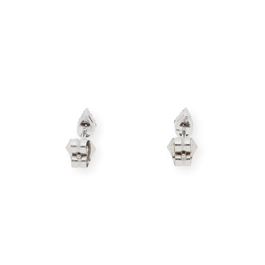 Pendientes Gota de Agua en Oro Blanco 18k y Diamantes