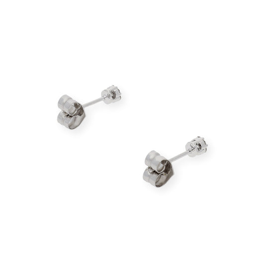 Pendientes Cian Oro Blanco 18K y Diamantes