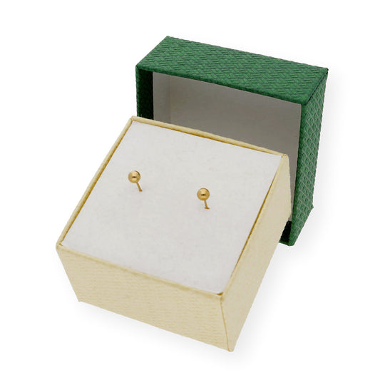 Pendientes Bebé Oro 18k Diseño Bolas 4mm