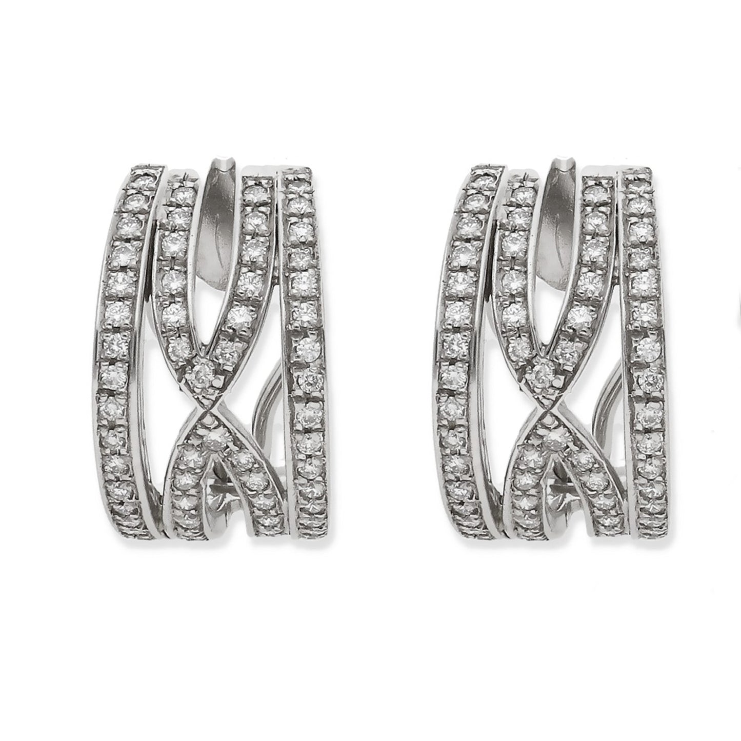 Pendientes Margaret Oro Blanco 18k y Diamantes