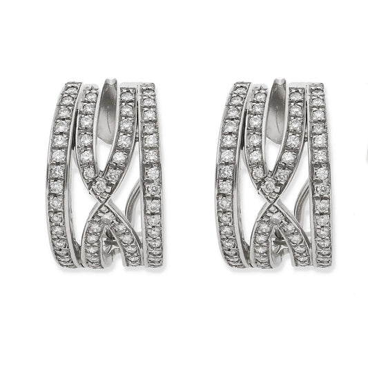 Pendientes Margaret Oro Blanco 18k y Diamantes