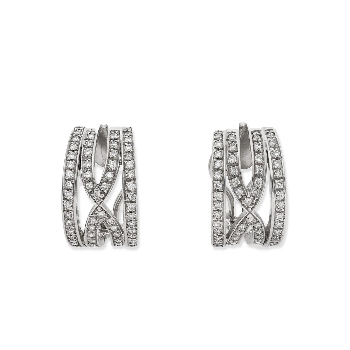 Pendientes Margaret Oro Blanco 18k y Diamantes