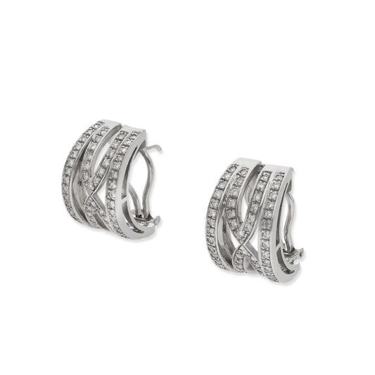 Pendientes Margaret Oro Blanco 18k y Diamantes