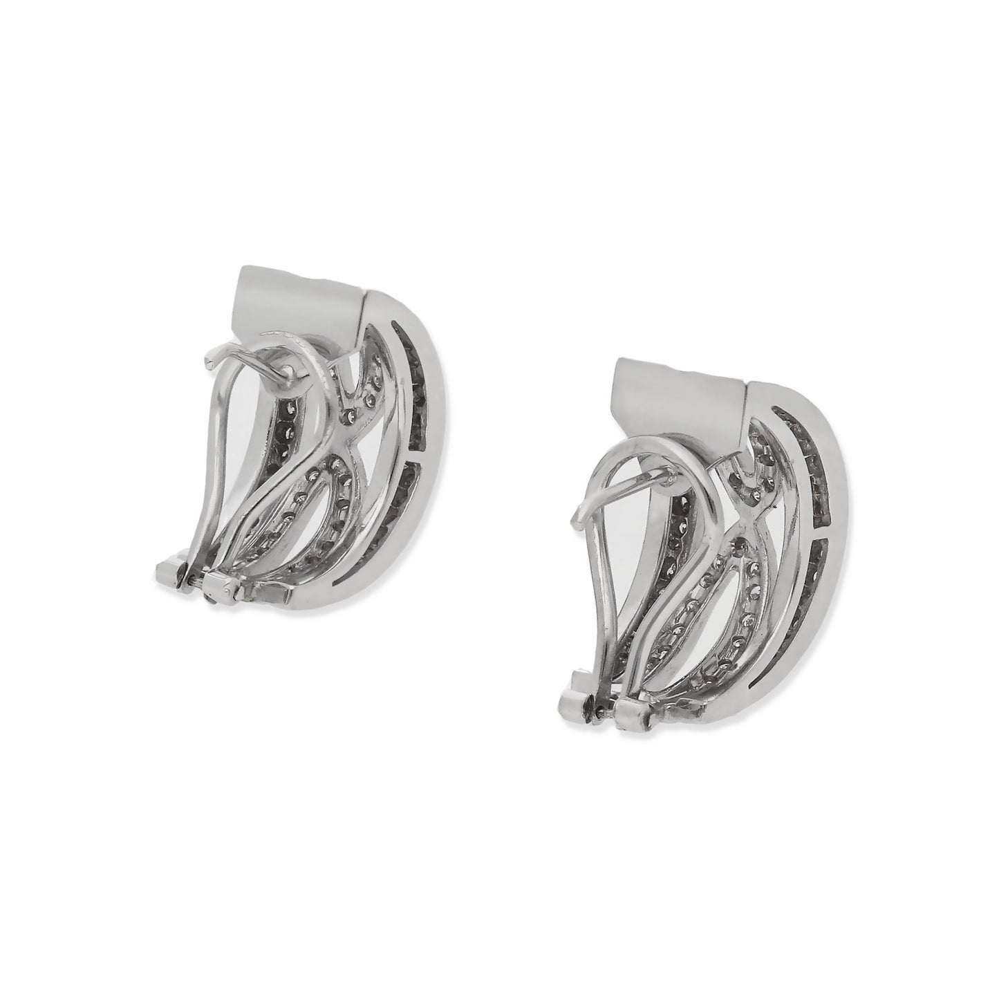 Pendientes Margaret Oro Blanco 18k y Diamantes