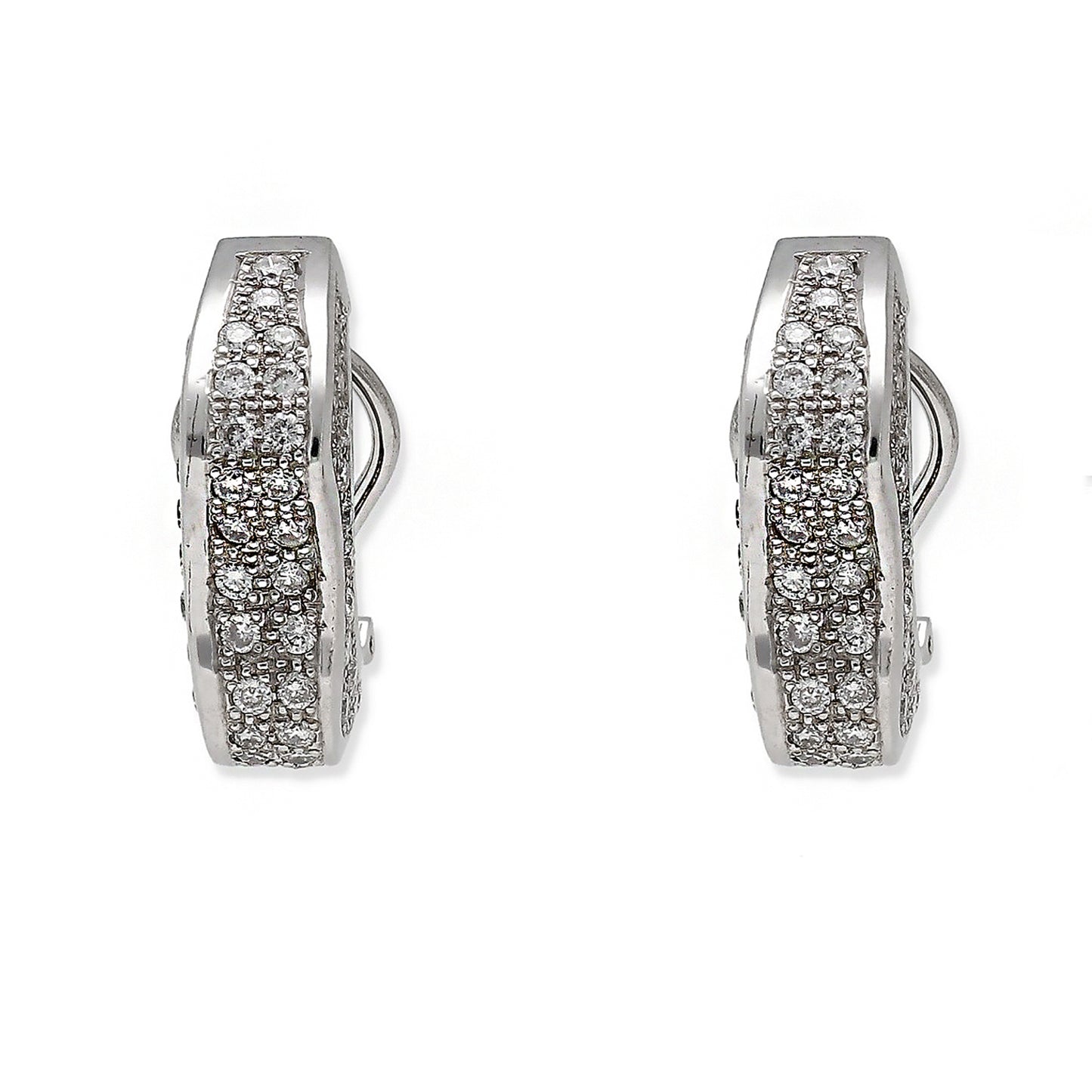 Pendientes Myra Oro Blanco 18k y Diamantes