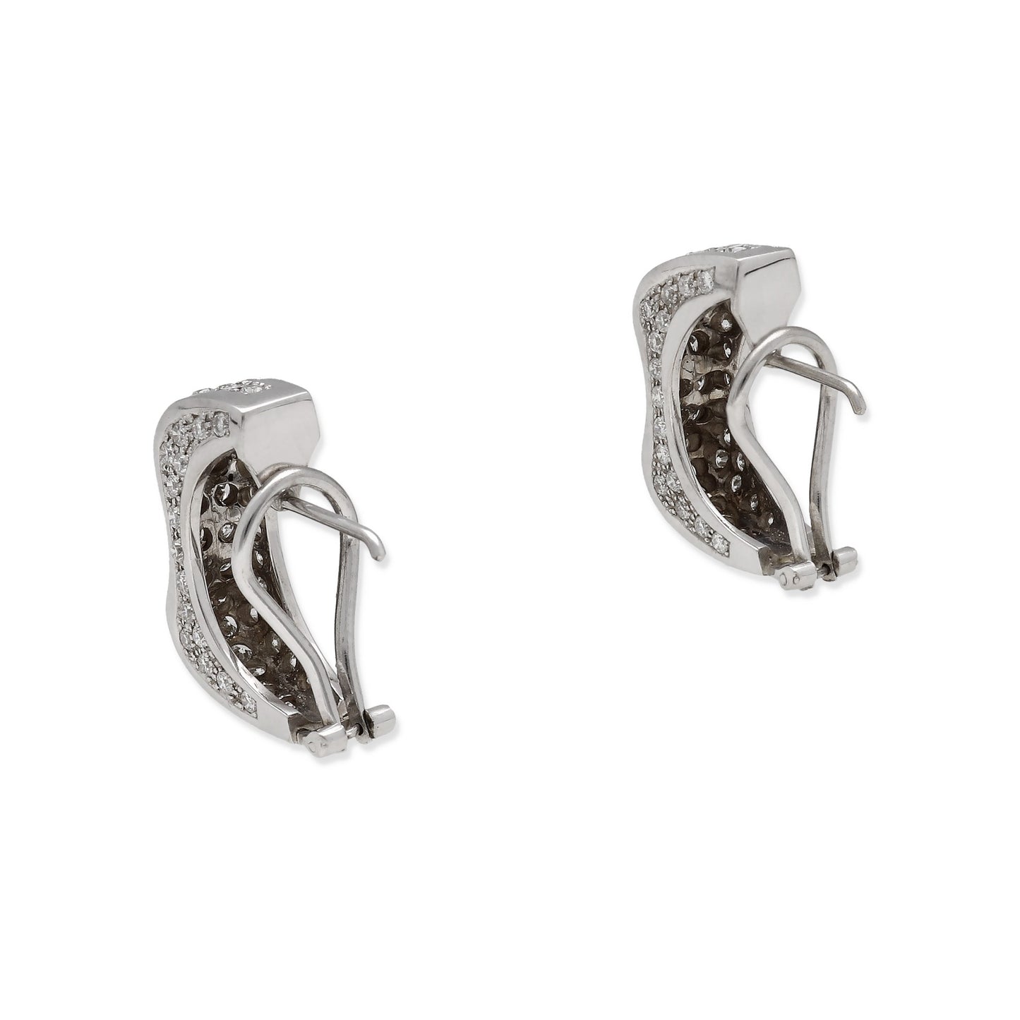 Pendientes Myra Oro Blanco 18k y Diamantes