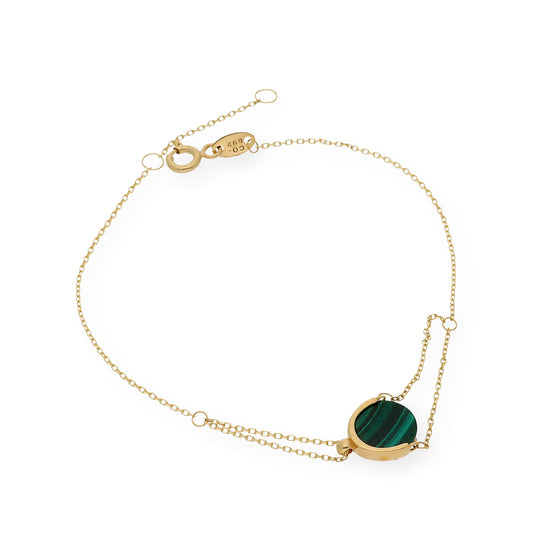 Pulsera de Oro con Malaquita oro 18k