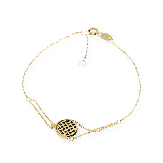 Pulsera de Oro con Malaquita oro 18k